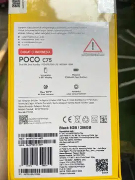 Poco c75  8/256 new