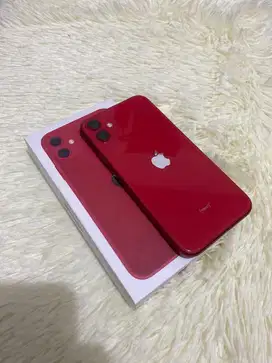 Iphone 11 128 GB RED Resmi Beacukai Normal Mulus