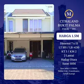 MODERN! RUMAH CITRALAND BUKIT PALMA SURABAYA SIAP HUNI MINIMALIS 2LT