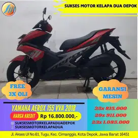 YAMAHA AEROX 155 VVA 2018 CASH/KREDIT DP MULAI 500RB AJA
