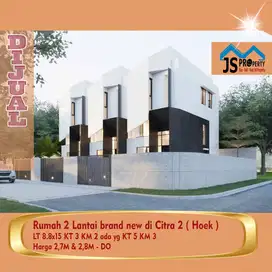 DIJUAL Rumah 2 Lantai brand new di Citra 2 ( Hoek )  - DO