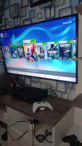 Xbox 360 slim E 320gb RGH grafik setara ps3 stik 1 ori kondisi normal