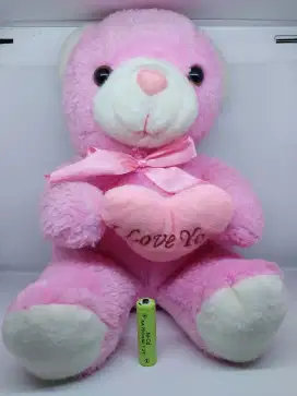 Boneka beruang Pink Love
