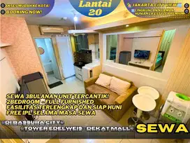 Langsung 2BR Furnished Tercantik Dekat Mall Free IPL Bassura City