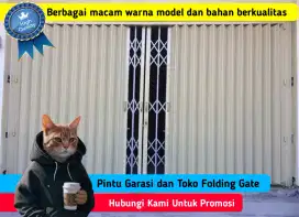 Gerbang Pintu Garasi Gudang Ruko Kantor Galeri Folding Gate Model Baru