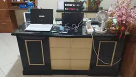 Satu Set Meja L + Lemari Office