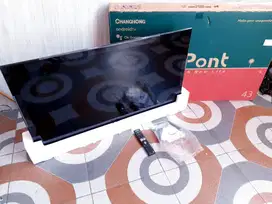 TV LED ANDROID CHANGHONG 43IN YOUTUBE MULUS SEPERTI BARU