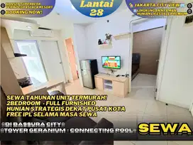 Sewa Tahunan Hunian Ideal Dekat Pusat Kota 2BR Furnished Bassura City
