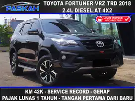 Bunga=4,5% Km=42rb PAJAK=Mei-2026 Toyota Fortuner VRZ TRD 2018 solar