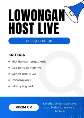 Lowongan host live