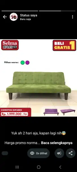 Sofabed Promo Buy 1 Get 1