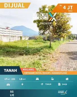 Dijual Tanah Siap Bangun di Tirtasani Royal Resort Karang Ploso Malang