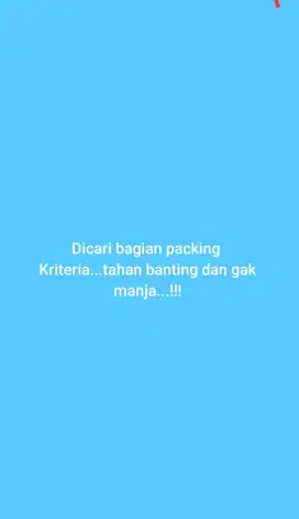 Bagian packing dan jb