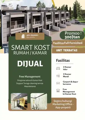 KAMAR KOS 300 JUTA KOTA MALANG DEKAT KAMPUS UB DAN UMM