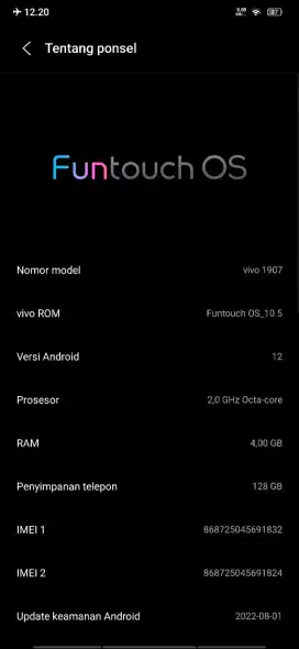 vivo 1907 S1 4/128Gb