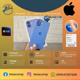 Iphone 16 Plus Ultramarine 128GB Garansi IBOX mei 2026