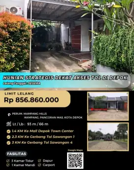 Dijual Rumah Perum Mampang Hills Pancoran Mas Depok