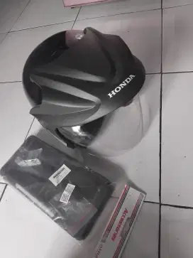 Helm ori honda + rumah plat nomor