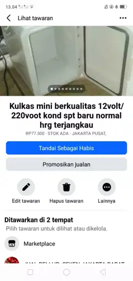 Kulkas mini berkualitas 12volt/220volt kond spt baru normal murah