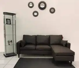 Leander sofa corner brown