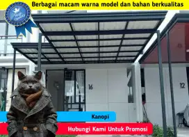 Kanopi Carport Kantor Ruko Bengkel Rangka Besi dan Stanles Model Baru