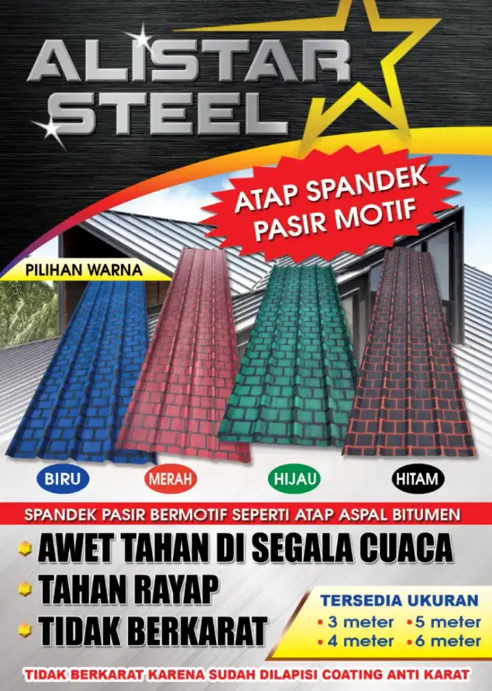 Spandek pasir motif tebal 0.55 SNI