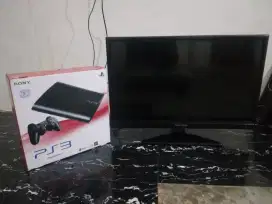 1 set ps 3 super slim tv 29 inc polytron