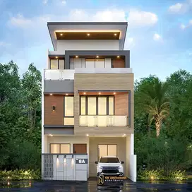 Rumah Mewah Kontemporer Modern 2.5 Lantai + Rooftop di Jagakarsa, Jak