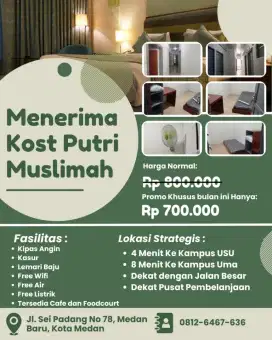 Menerima Kost Putri Muslimah