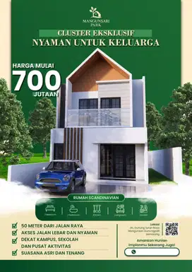Mangunsari Park (Rumah Scandinavian Style Strategis Dekat Kampus UNNES