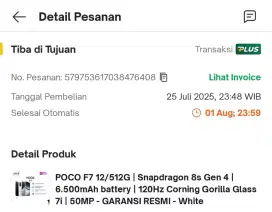 Poco F7 Mulus Like New Fullset Baru 5 Hari Pakai