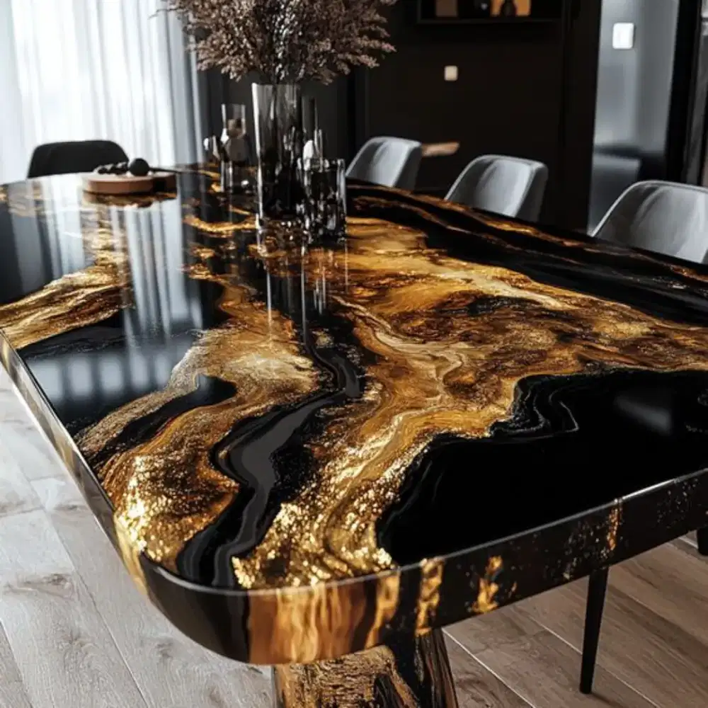 Luxury resin table