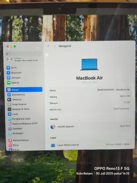 MACBOOK AIR 16GB 256GB