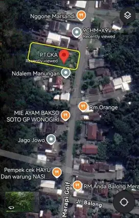 Tanah Tepi Jalan Raya Cangkringan 065872 -jd2506