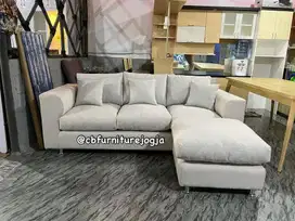 sofa custome 3seater dudukan full dakron + puff full dakron