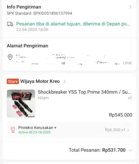 Shock breaker YSS 340
