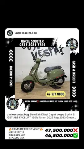 Vespa Sprint S iGET ABS FACELIFT 150ie Tahun 2022