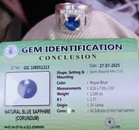 Blue Sapphire Ceylon Sri Lanka