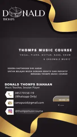 THOMPS MUSIC COURSE | LES MUSIK PRIVATE JABODETABEK