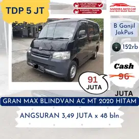 Promo TDP 5 Juta Gran max Blin van AC MT 2020 Hitam