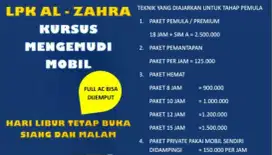AL ZAHRA KURSUS MENGEMUDI MOBIL ( GAMBUT ) PAL 12.900