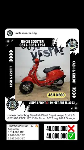 Vespa Sprint S iGET ABS FACELIFT 150ie Tahun 2023