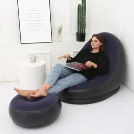 Senyoubao Sofa Malas Lazy Bean Bag Inflatable dengan Bantalan Kaki