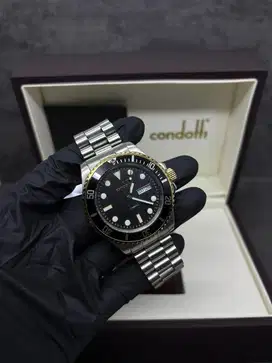 Jam Tangan Condotti NH36 Automatic Watch Divers Fullset Black Gold 42