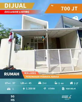 Dijual Rumah Semi Furnish Minimalis Terawat di Permata Annisa Malang