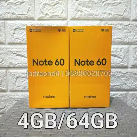 Realme Note 60 4/64 Black New BNIB No Repack Garansi Resmi