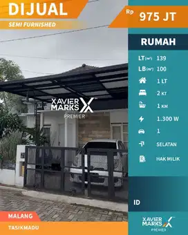 Rumah Siap Huni Terawat Di Tasikmadu Lowokwaru Kota Malang (OLX776)