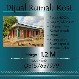 Dijual Cepat Rumah Kost di Mangkang