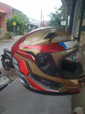 JUAL AJA HELM KYT SIZE L FULL FACE DOUBLE VISOR MINUS PEMAKAIAN