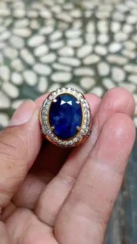 Batu blue sapphire safir Royal blue srilanka big size